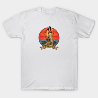 Hula Girl on Island Time T-Shirt